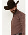 Image #2 - Ariat Men's Nicco Plaid Print Long Sleeve Button-Down Performance Shirt - Tall , Wine, hi-res