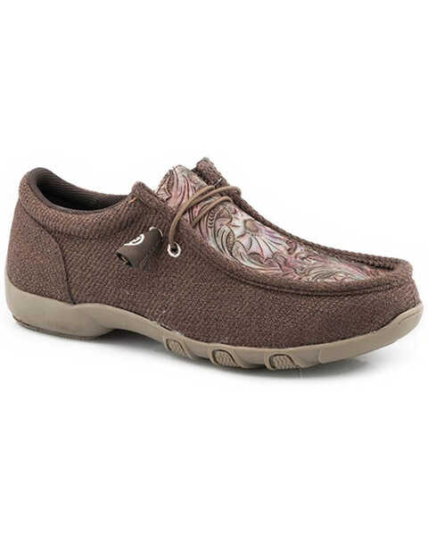Image #1 - Roper Boys' Chillin Casual Shoes - Moc Toe, Brown, hi-res