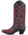 Image #3 - Corral Women's Crystal and Red Sequin Inlay Western Boots - Snip Toe, Black, hi-res