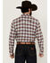 Image #4 - Blue Ranchwear Men's Forest Plaid Print Long Sleeve Snap Western Shirt, Red, hi-res