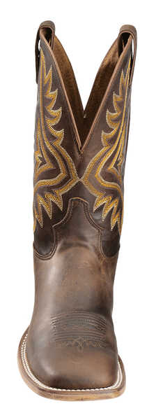 Image #11 - Tony Lama Men's Worn Goat Leather Americana Western Boots - Broad Square Toe, Tan, hi-res