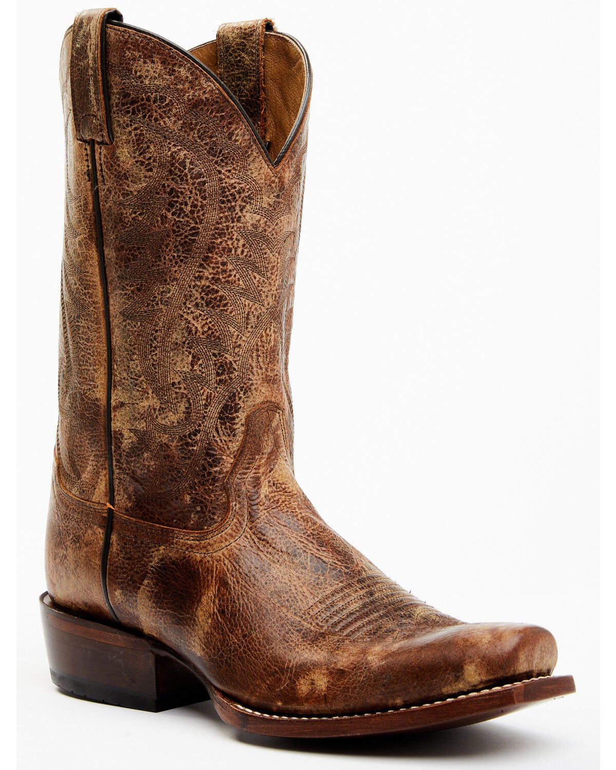 Moonshine Spirit&reg; Men's Distressed Western Boots - Square Toe, Tan, hi-res