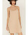 Image #3 - Shyanne Women's Faux Suede Sleeveless Dress, Taupe, hi-res