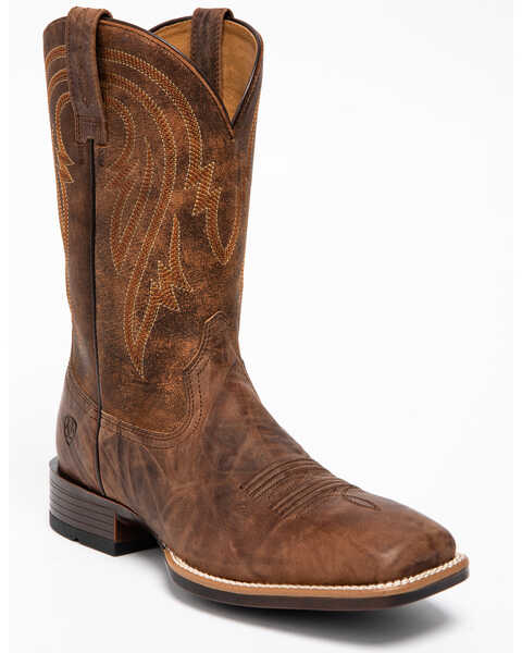 Ariat Men's Plano Bantamweight Performance Western Boots - Broad Square Toe, Brown, hi-res
