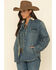 STS Ranchwear Women's Cliffdale Sherpa Lined Denim Shirt Jacket , Blue, hi-res