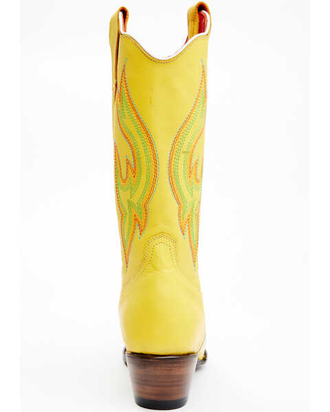 Image #5 - Planet Cowboy Women's Psychedelic Original Soft Western Boots - Snip Toe , Yellow, hi-res