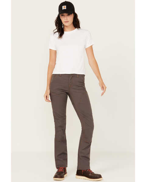 Dovetail Workwear Women's FR Mid Rise Britt Utility Canvas Pants, Grey, hi-res