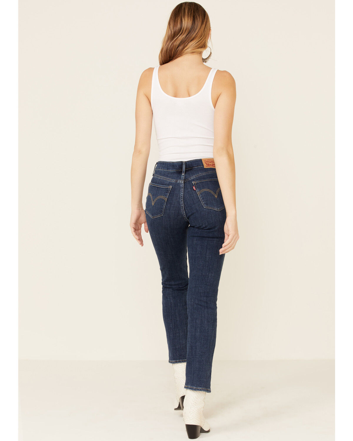 Image #3 - Levi's Women's Classic Straight Mid Rise Maui Waterfall Jeans, Blue, hi-res
