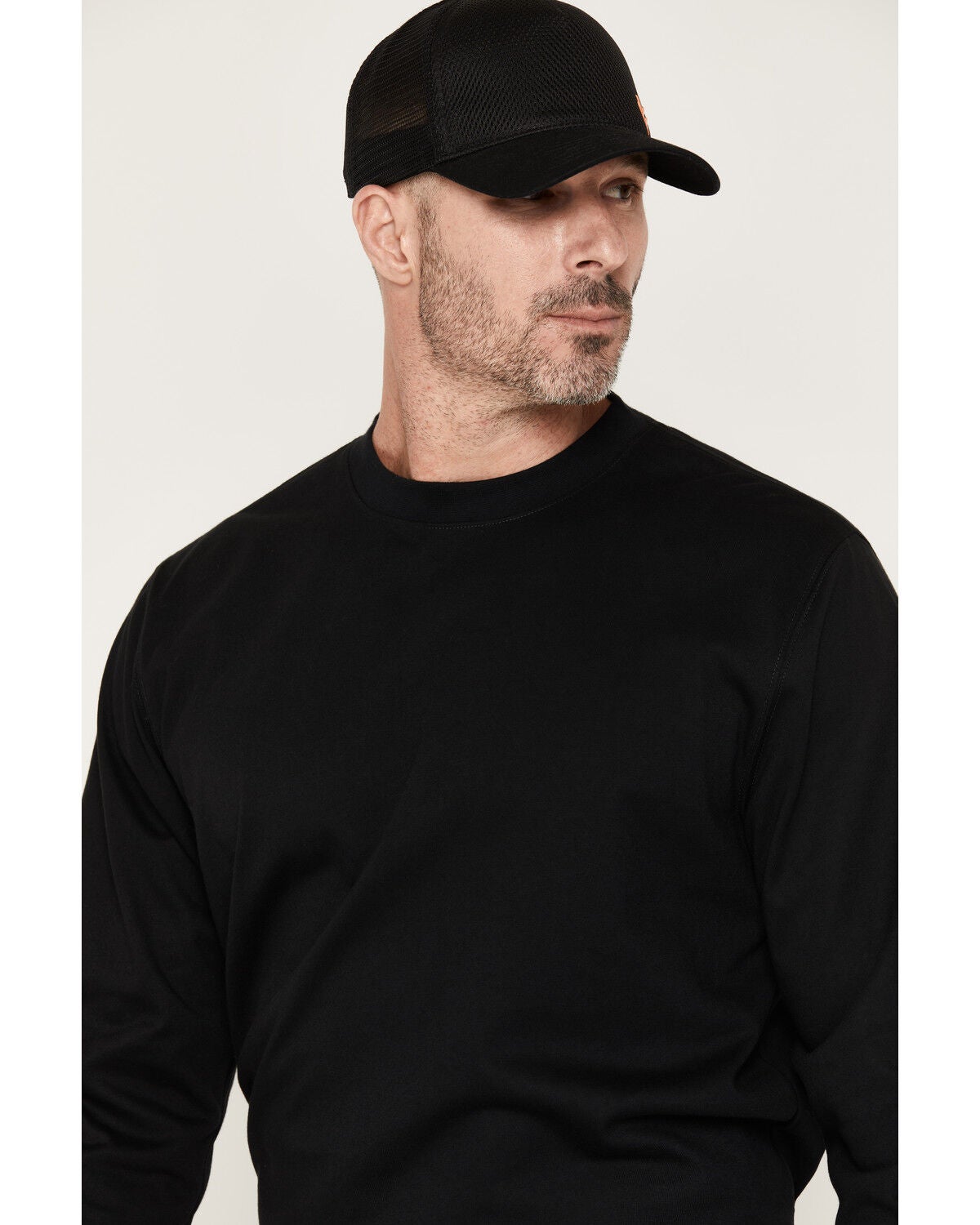 Image #3 - Hawx Men's FR Solid Hawk Long Sleeve Graphic Work T-Shirt, Black, hi-res