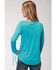 Roper Women's Eagle Graphic Long Sleeve Top, Blue, hi-res