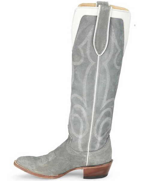 Image #3 - Justin Women's Verlie Vintage Suede Tall Western Boots - Snip Toe , Grey, hi-res