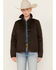 Image #1 - Shyanne Women's Quilted Faux Oil Skin Jacket, Medium Brown, hi-res