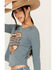Image #2 - Originality Women's Whiskey Business Thermal Graphic Tee, Blue, hi-res
