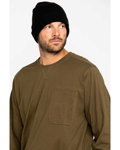Image #5 - Hawx Men's Olive Pocket Long Sleeve Work T-Shirt , Olive, hi-res