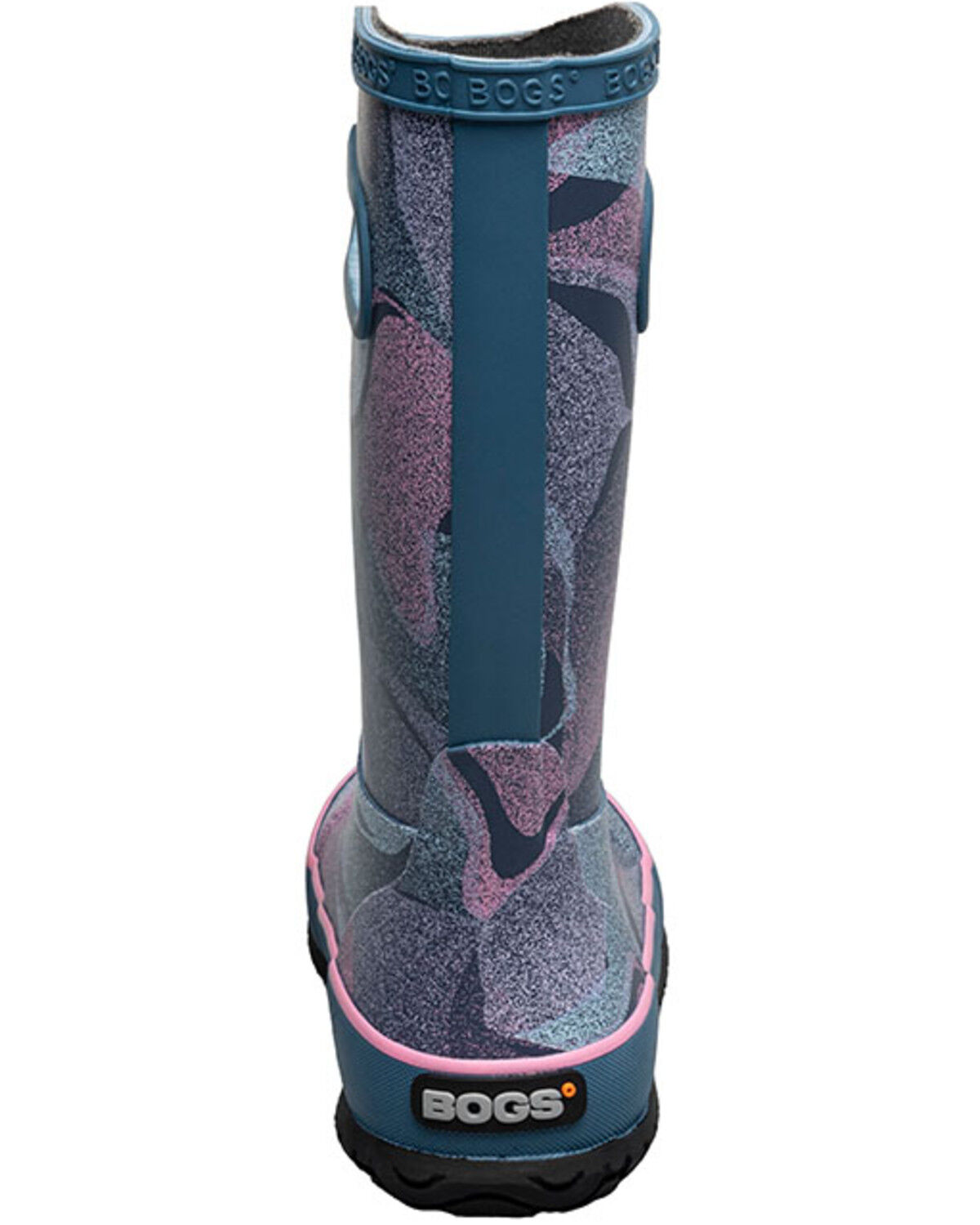 Image #5 - Bogs Girls' Abstract Shapes Rain Boots - Round Toe, Indigo, hi-res