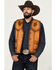 Image #1 - Kobler Leather Men's Eagle Leather Vest, Beige, hi-res