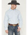 Image #1 - Wrangler X Cody Johnson Men's Solid Long Sleeve Pearl Snap Western Shirt, Blue, hi-res
