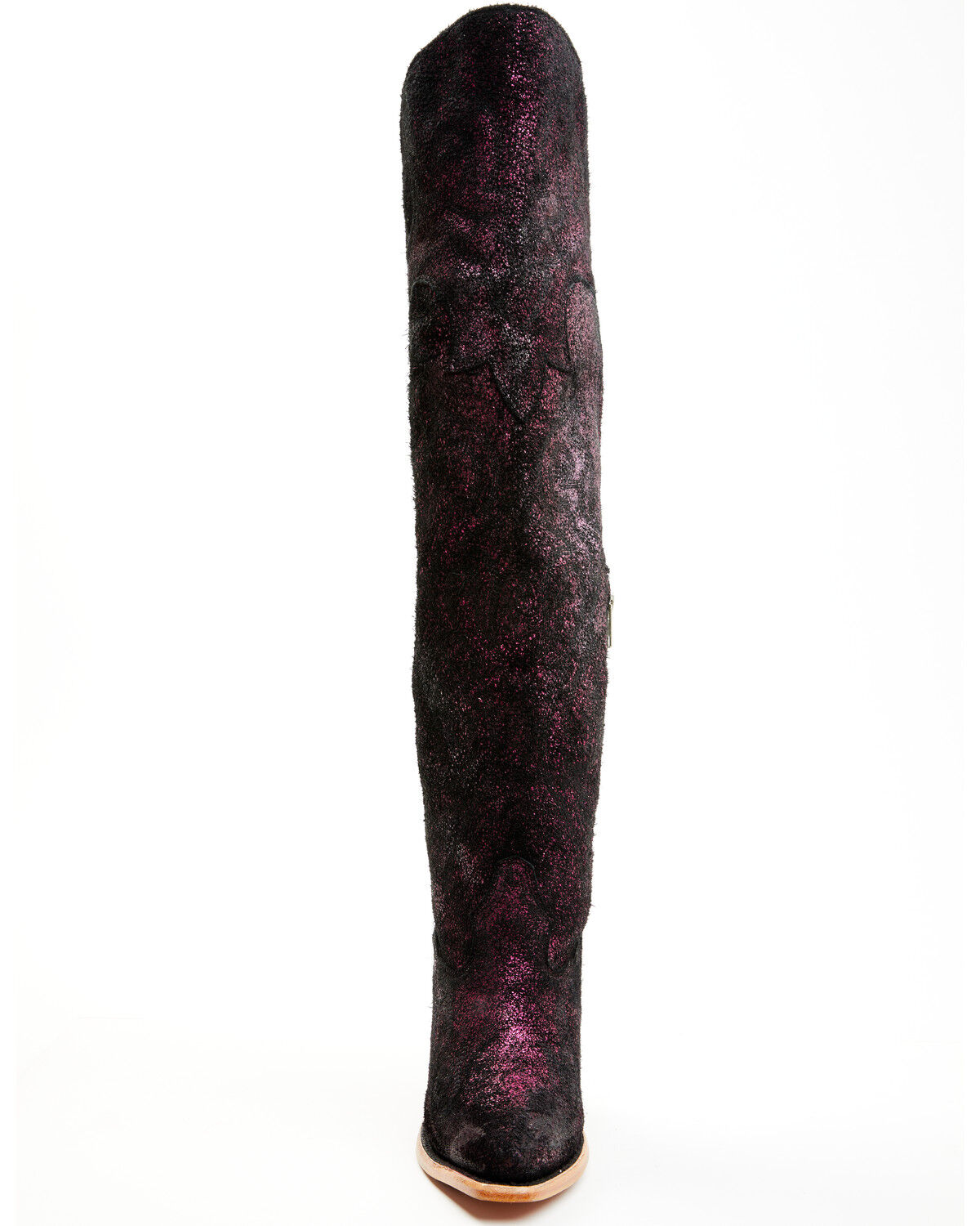 Image #4 - Corral Women's Metallic Tall Western Boots - Snip Toe, Black/purple, hi-res