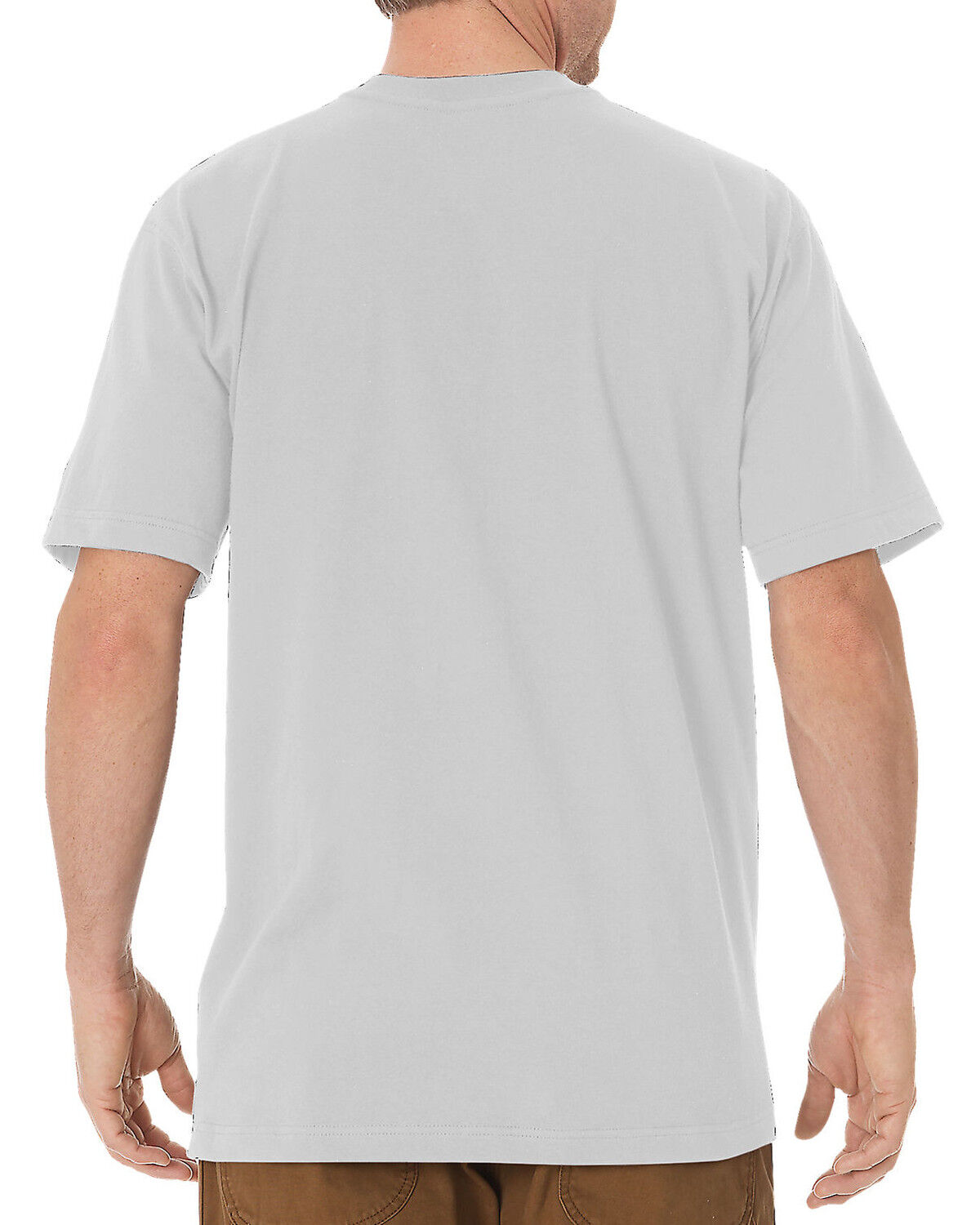 Image #2 - Dickies Men's Solid Heavyweight Short Sleeve Work T-Shirt - Big & Tall, Grey, hi-res