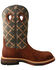 Twisted X Men's CellStretch Western Work Boots - Square Toe, Brown, hi-res