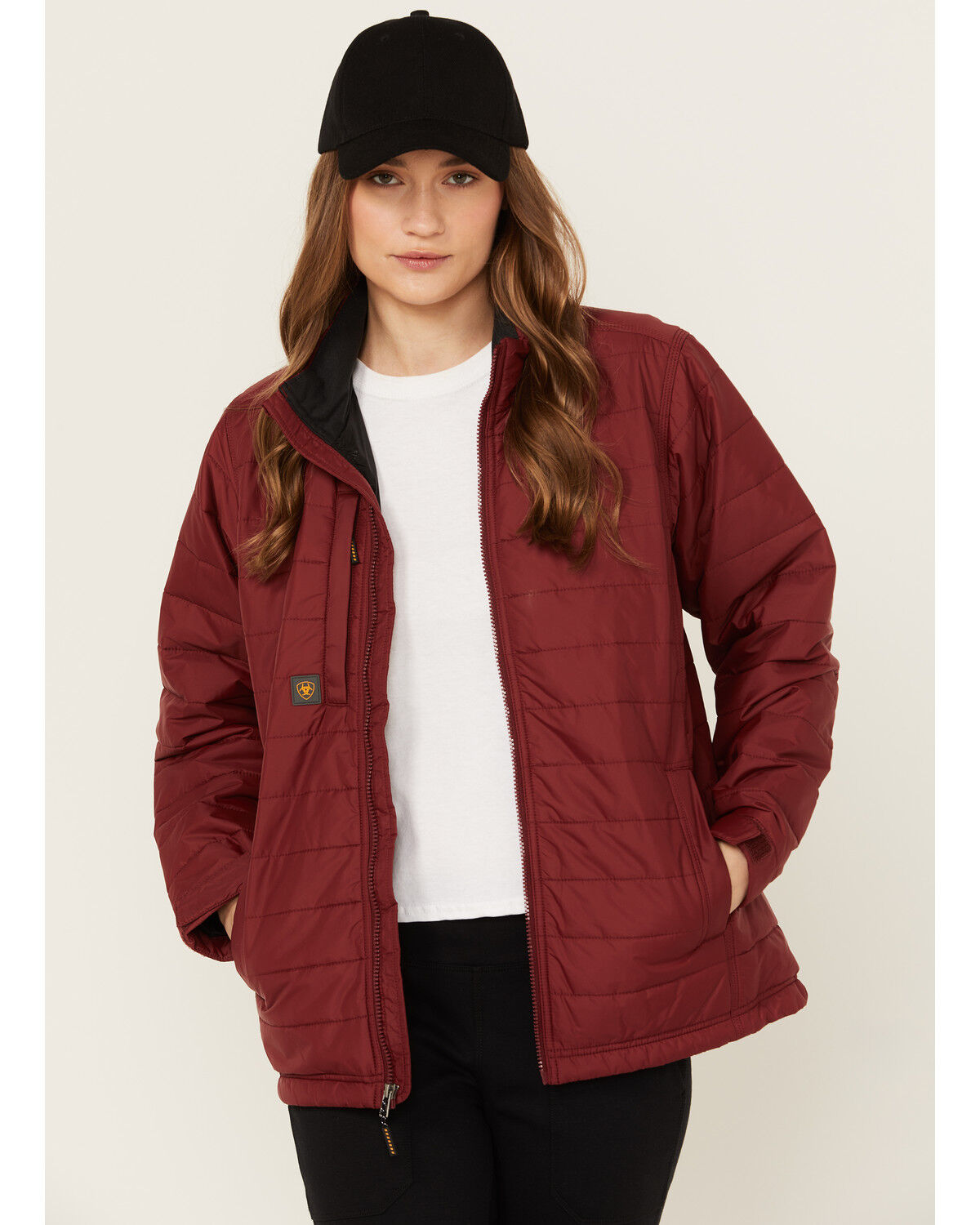 Image #1 - Ariat Women's Rebar Cordura Ripstop Lightweight Insulated Jacket, Red, hi-res