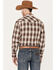 Image #4 - Rodeo Clothing Men's Plaid Print Long Sleeve Snap Western Shirt, Brown, hi-res