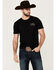 Image #1 - Cody James Men's Armed Skeleton Cowboy Short Sleeve Graphic T-Shirt, Black, hi-res