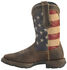 Image #3 - Durango Lady Rebel American Flag Western Performance Boots - Broad Square Toe, Brown, hi-res