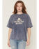 Image #2 - Youth in Revolt Women's Not My First Rodeo Short Sleeve Graphic Tee, Blue, hi-res