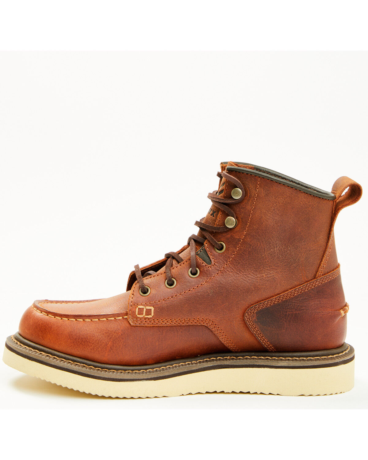 Image #3 - Hawx Men's 6" Lace-Up Moc Work Boots - Soft Toe, Rust Copper, hi-res