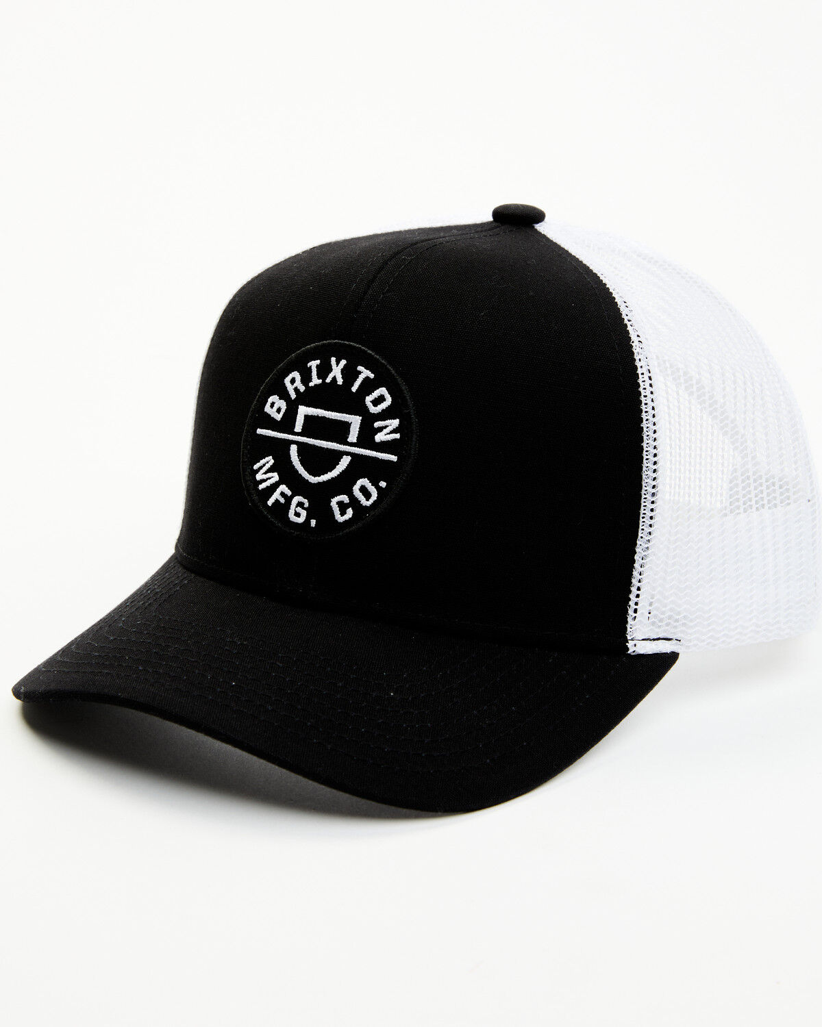 Image #1 - Brixton Men's Crest Ball Cap, Black, hi-res