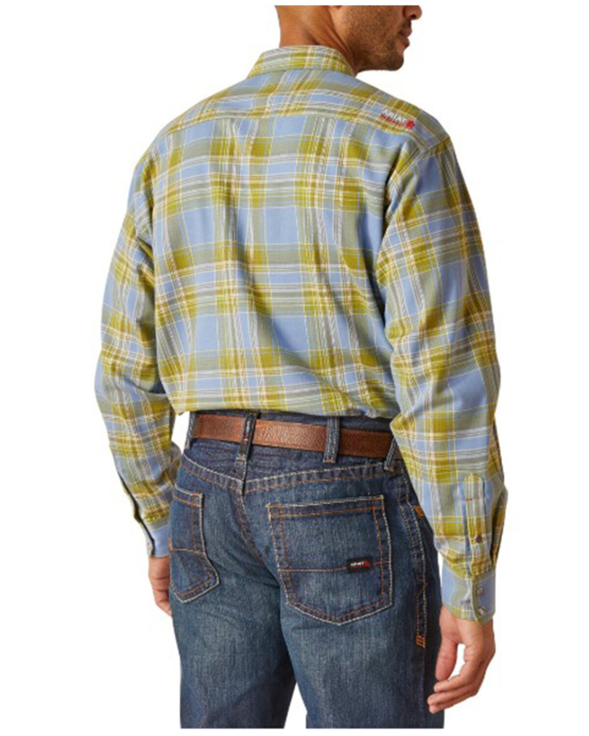 Image #2 - Ariat Men's FR Chesapeake Plaid Print Long Sleeve Snap Work Shirt, Multi, hi-res