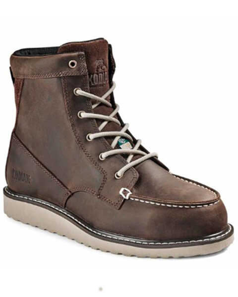Kodiak Women's 6" Whitton Work Boots - Steel Toe, Dark Brown, hi-res