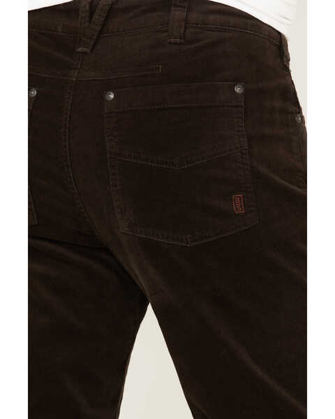 Image #4 - Brothers and Sons Men's Weathered Stretch Corduroy Pants, Dark Brown, hi-res