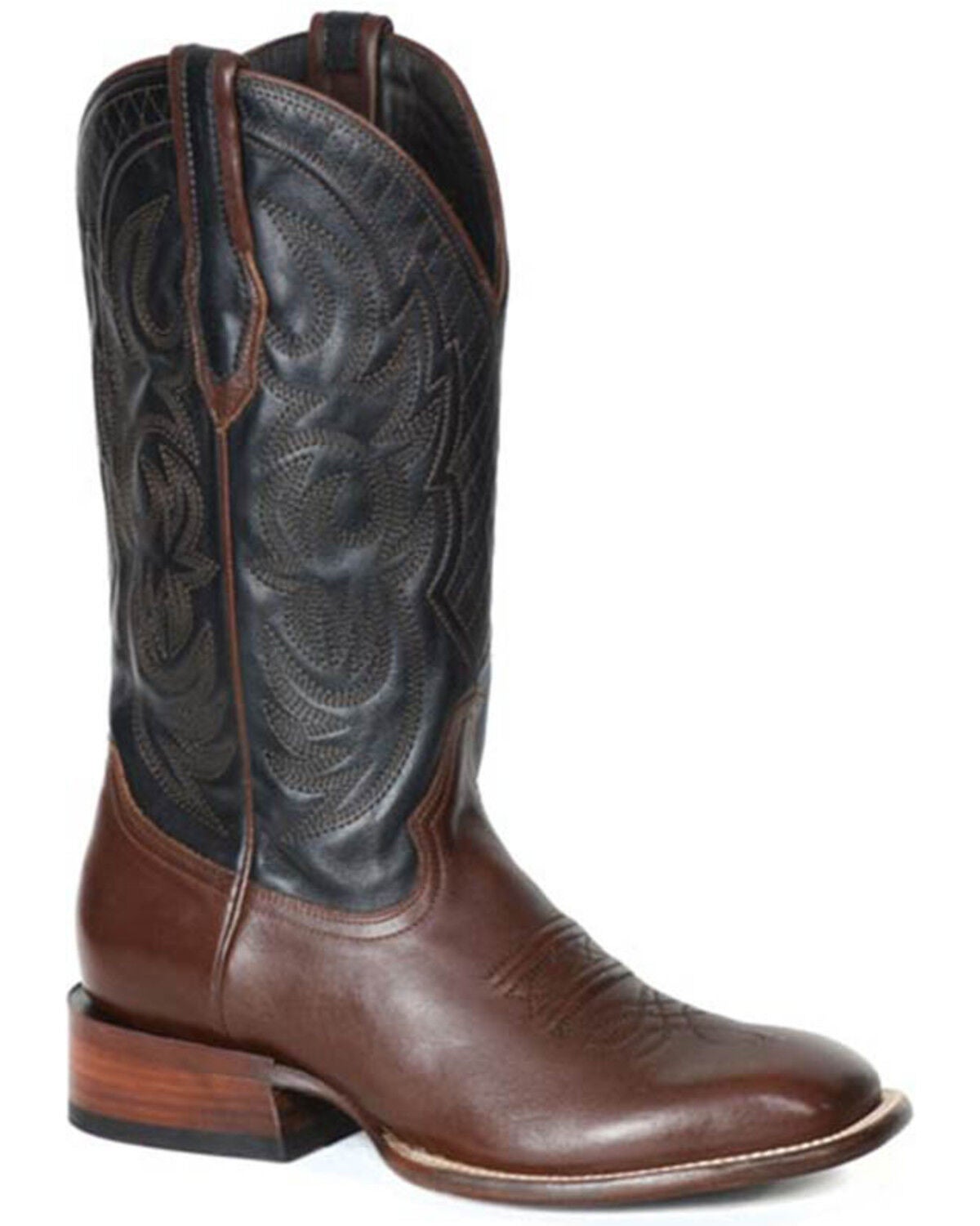 Stetson Men's Fargo Western Boots - Broad Square Toe, Brown, hi-res