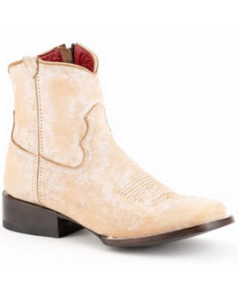 Ferrini Women's Stacy Sand Western Ankle Boots - Square Toe, Sand, hi-res