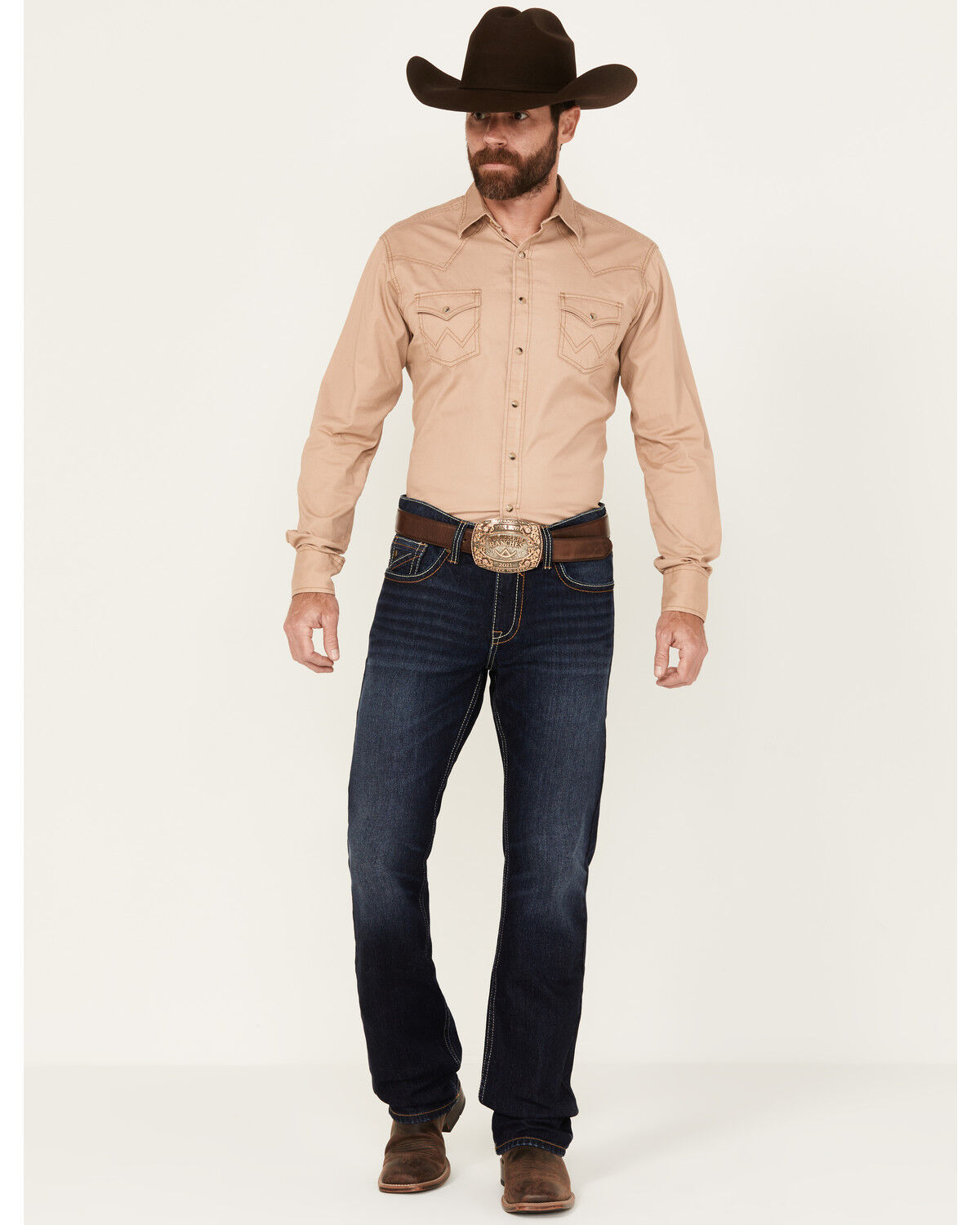 Image #1 - RANK 45® Men's Midnight Hawk Dark Wash Slim Straight Stretch Jeans, Dark Wash, hi-res