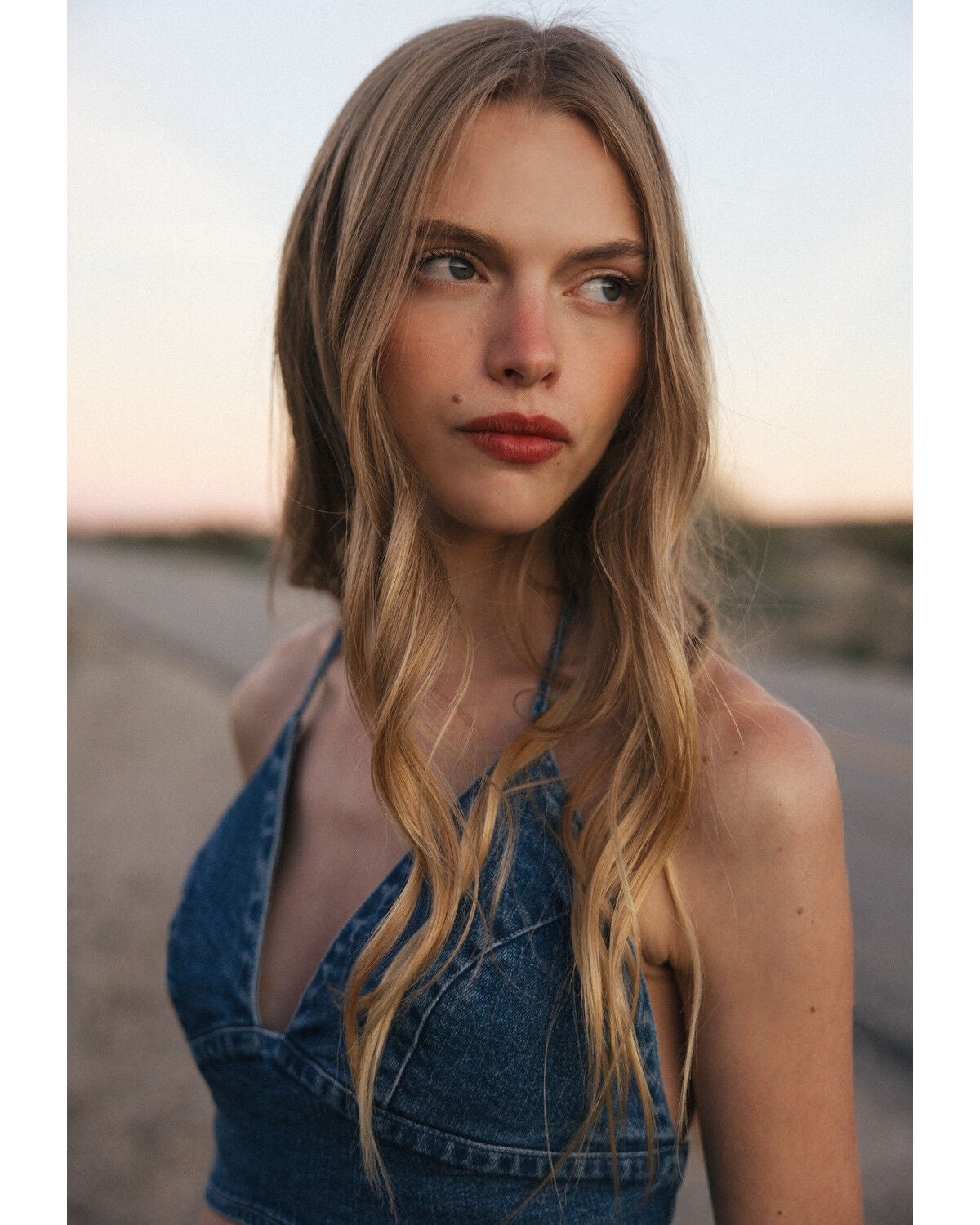 Cleo + Wolf Women's Cleo Medium Wash Denim Bralette, Medium Wash, hi-res