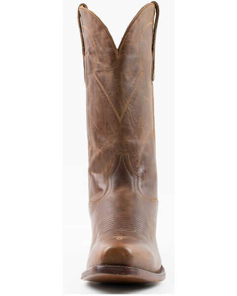 Image #4 - El Dorado Men's 13" Distressed Western Boots - Square Toe, Chocolate, hi-res
