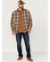 Image #2 - Brothers and Sons Men's Plaid Long Sleeve Button-Down Western Shirt, Brown, hi-res