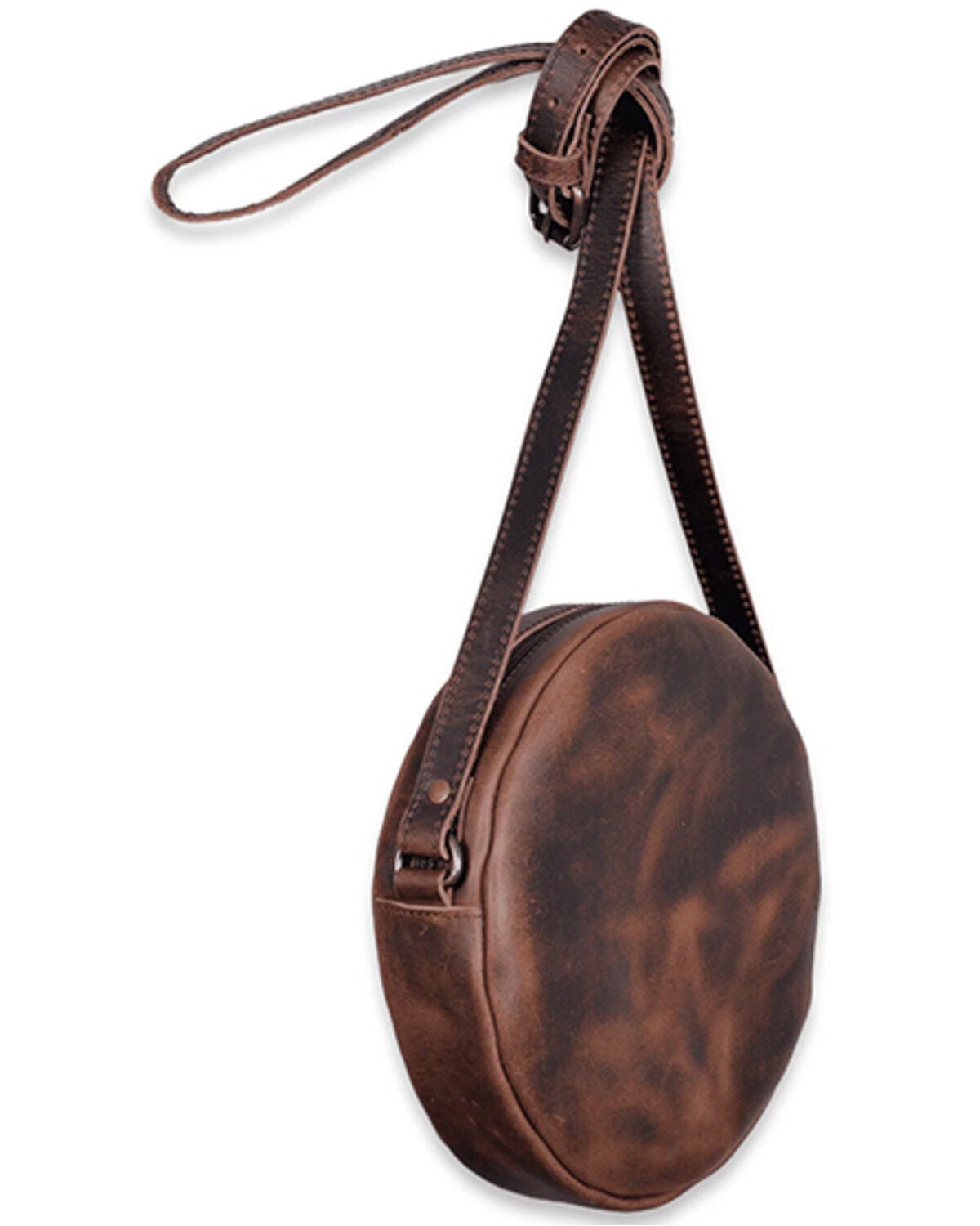 Image #4 - Ranch Junkie Women's The Rancho Canteen Burnished Tooled Leather Crossbody, Multi, hi-res
