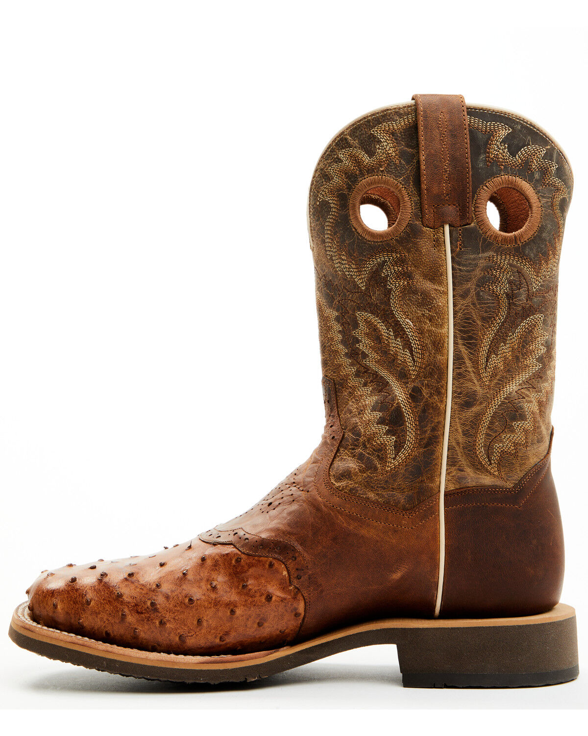 Image #3 - Dan Post Men's Exotic Full Quill Ostrich Western Boots - Broad Square Toe, Tan, hi-res