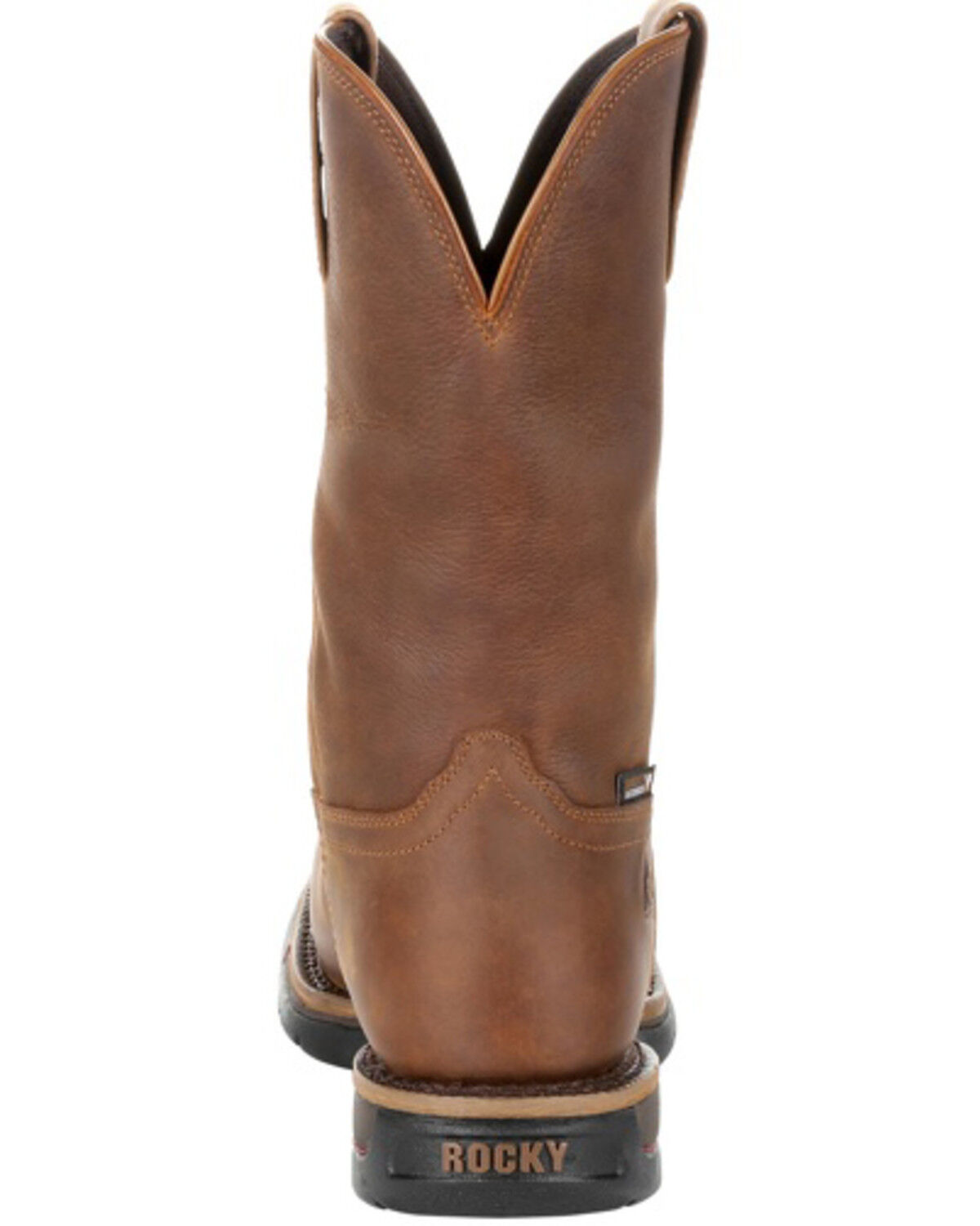 Image #4 - Rocky Men's Long Range Waterproof Western Work Boots - Steel Toe, , hi-res