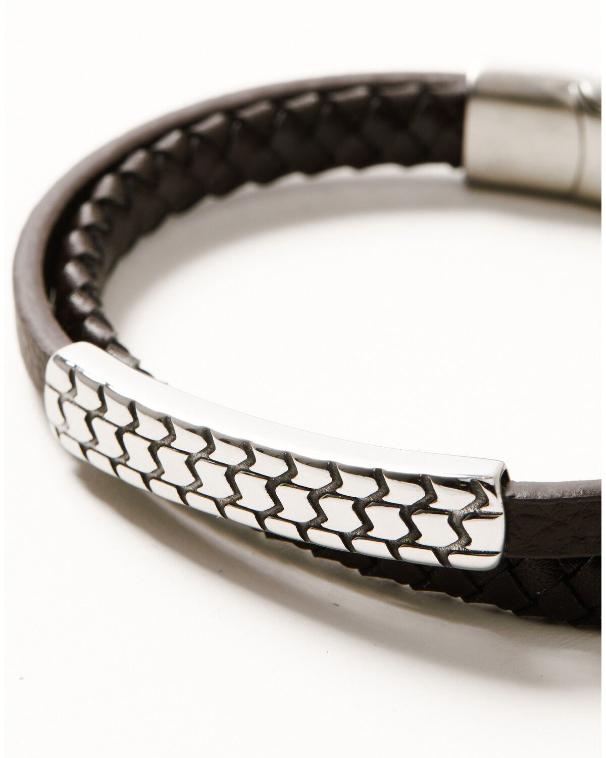Image #3 - Cody James Men's Adjustable Leather Bracelet, Black, hi-res