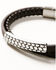 Image #3 - Cody James Men's Adjustable Leather Bracelet, Black, hi-res