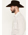 Image #2 - Roper Men's KC Geo Print Long Sleeve Snap Western Shirt, White, hi-res