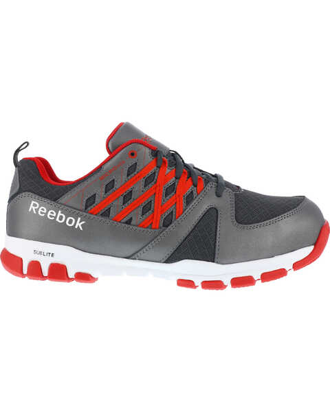 Image #3 - Reebok Men's Athletic Oxfords - Steel Toe, Grey, hi-res