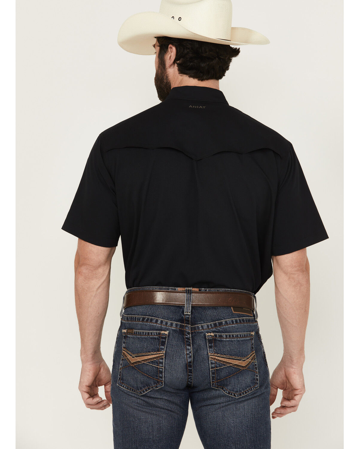 Image #4 - Ariat Men's VentTek Solid Short Sleeve Snap Performance Western Shirt - Tall, , hi-res