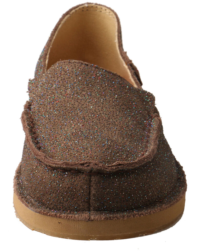 Twisted X Girls' Chocolate Slip-On Loafers - Moc Toe, Chocolate, hi-res