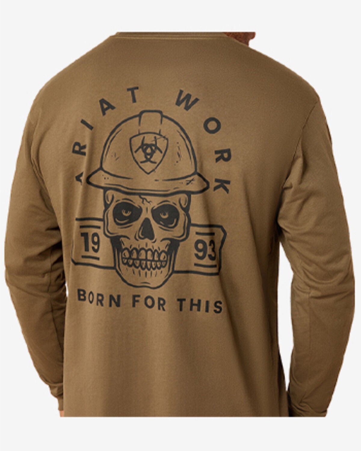 Image #2 - Ariat Men's Cotton Strong &trade; Hardhead Long Sleeve Graphic Work T-Shirt, Green, hi-res